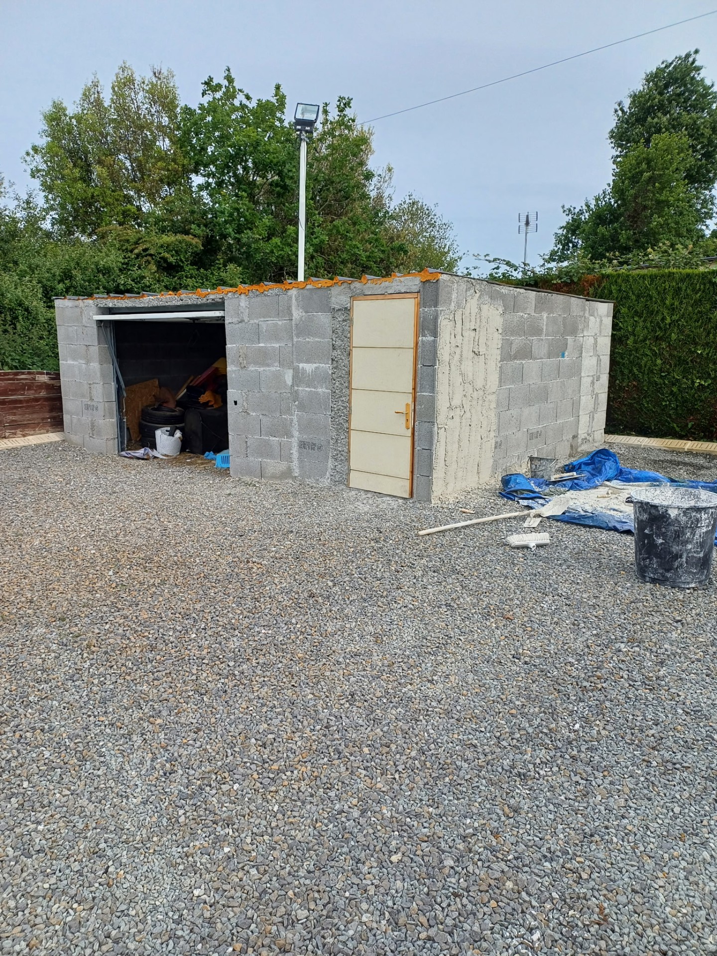 Construction garage parpaings